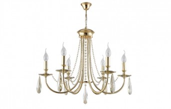 Люстра VICTORIA SP6 GOLD/AMBER